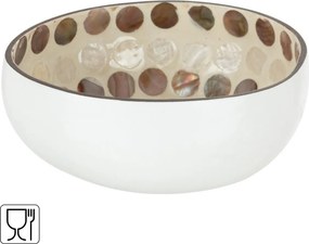 Bol de plastic KOKO 13 cm, maro-alb