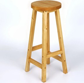 Scaun taburet, din lemn culoare nuc ,46 cm