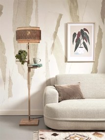 Lampa de podea eco din bambus cu 2 rafturi Bhutan 40x25 natur