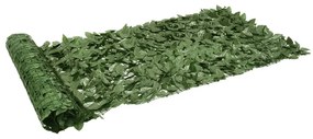 Paravan de balcon, frunze verde inchis, 400x100 cm