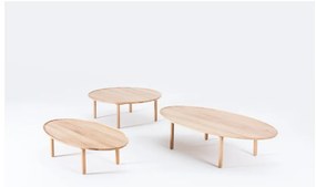 Măsuță de cafea în culoare naturală din lemn de stejar 65x120 cm Mu – Gazzda