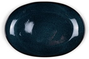 Farfurie neagră/albastră din gresie Gastro Dark Blue/Black – Bitz