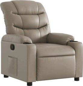 vidaXL Fotoliu rabatabil, cappuccino, piele ecologică