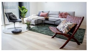 Scaun pliabil din piele și lemn de tec House Nordic Montana, maro