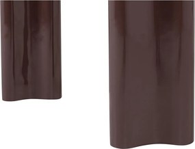 Masă consolă maro închis cu aspect lucios 35x120 cm Evara – WOOOD