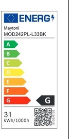Lustra LED suspendata design circular Curve alama