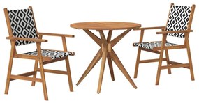 3283571 vidaXL Set mobilier de grădină, 3 piese, lemn masiv de acacia