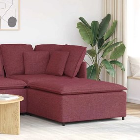 vidaXL Modul taburet modular pentru canapea, roșu vin, 100x100x48 cm
