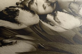 Tablou lalele de primăvară în design sepia