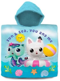Gabby's Dollhouse Sun and Sea poncho prosop de plajă 60x120 cm