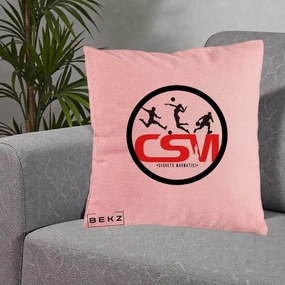 Perna Personalizata CSM Sighetu Marmatiei Sport, 40x40 cm, Roz, Husa Detasabila, Perna Inclusa, BEKZ®