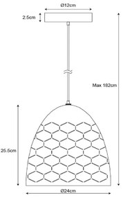 Lustră pe cablu GALLA 1xE27/60W/230V gri Lucide 43408/24/36