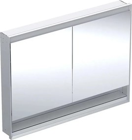 Dulap incastrat cu oglinda si nisa Geberit One ComfortLight 120 cm aluminiu eloxat