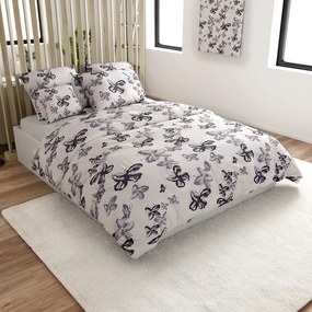 Lenjerie de pat din microfibra BLACK BUTTERFLY crem Dimensiune lenjerie de pat: 2 buc 70 x 80 cm | 160 x 200 cm