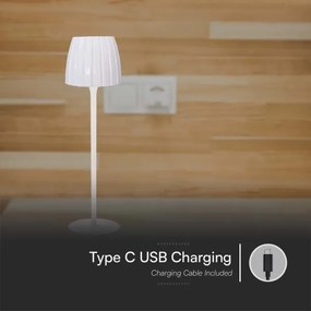 Lampă LED birou, reglabilă, reîncărcabilă, 2,7W, 3000-6000K, 1800 mAh, albă