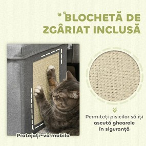 PawHut Căsuță Pliabilă pentru Pisici în Formă de Cub cu Pernă și Tăviță de Zgâriat, 36.5x36.5x36.5 cm, Gri | Aosom Romania