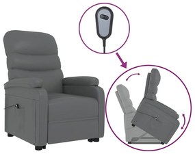 321279 vidaXL Fotoliu cu ridicare, antracit, piele ecologică