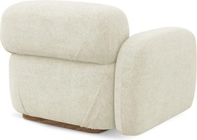 Modul pentru canapea modulară crem cu tapițerie din țesătură bouclé (cu colț pe partea stângă) Ailani – Makamii