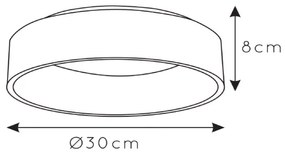 Plafonieră LED dimabilă TALOWE LED/20W/230V neagră Lucide 46100/20/30
