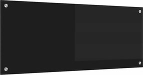 vidaXL Panou de bucătărie Negru 100 x 40 cm sticlă securizată