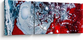 Tablou abstract (cu ceas) (90x30 cm)
