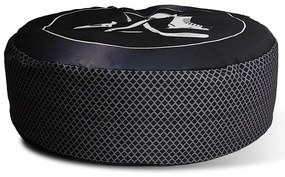 Taburet puc de hochei, negru