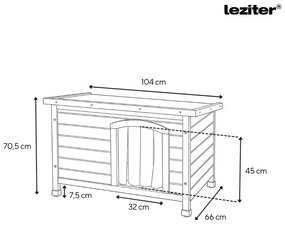 Smiley Casă de bază pentru câini "L" 104x66x70 cm