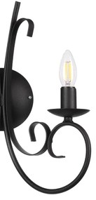 Aplică POMPEI 2xE14/6W/230V negru ONLI