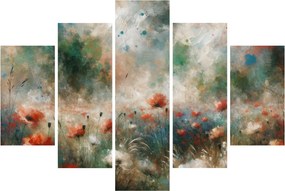 Tablou – Abstracție de câmp cu maci (150x105 cm)