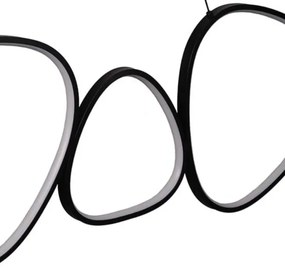 Candelabru suspendat cu cablu LED PETRA, 48W, 230V, 4000K, negru