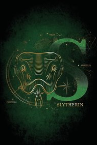 Poster de artă Harry Potter - Slytherin Initial