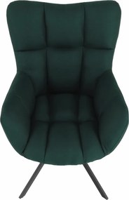 Scaun de design, ţesătură verde, KOMODO