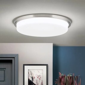 Plafoniera LED moderna LEROX 40cm crom satin