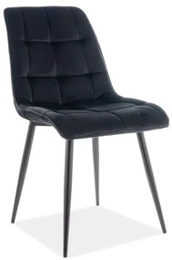 Scaun de bucaterie Chic Velvet, negru