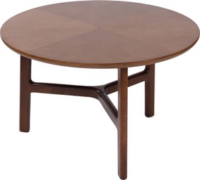 MAZZONI EXPORT BELLUNO Nuc Natural (Maro Închis) - MĂSUȚĂ DE CAFEA DIN LEMN Ø65 cm ROTUNDĂ MODERN CLASSIC