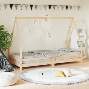 834483 vidaXL Cadru pat pentru copii, 90x200 cm, lemn masiv de pin