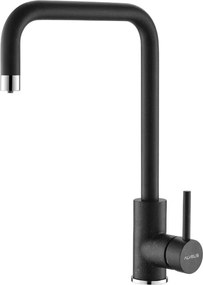 Baterie bucatarie Alveus Dual monocomanda negru mat