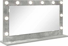 vidaXL Oglindă de toaletă Dreptunghiular Gri din beton 80 x 45 x 18 cm