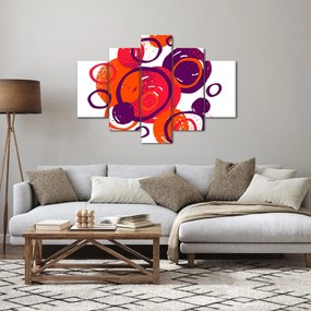 Tablou - Motiv cercuri în culori calde (150x105 cm)