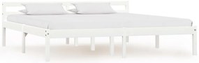 vidaXL Cadru de pat, alb, 180 x 200 cm, lemn masiv de pin
