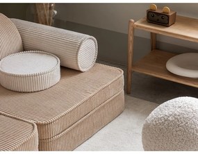 Canapea pentru copii maro deschis cu tapițerie din catifea reiată 132 cm Settee – Wigiwama