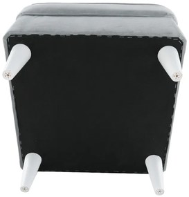 Taburet modern Culoare gri deschis/alb, RUFINO NEW