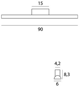 Aplica de perete LED iluminat baie IP44 Tampa 90cm