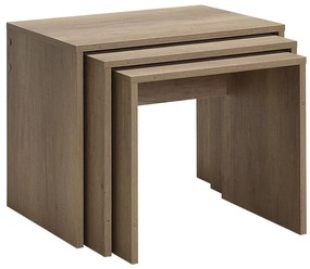 Set 3buc. măsuțe cafea Losuku 2 (nuc deschis). 1094309