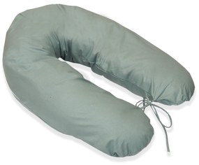 Perna pentru gravide si alaptare, husa detasabila din bumbac 100% si umplutura antialergica BabySoft , Pure Salvia, Amy