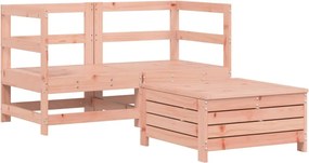 vidaXL Set canapea de grădină, 3 piese, lemn masiv brad douglas