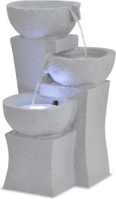 vidaXL Fântână de interior, polirășină, iluminare LED