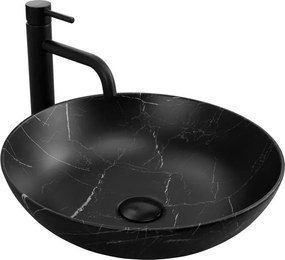 Lavoar pe blat negru mat Rea Fibo 40.5 cm