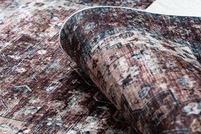 ANDRE 1826 covor lavabil Ornament, vintage anti-alunecare - maro si albastru - SECUNDAR-COTATI PRODUSUL