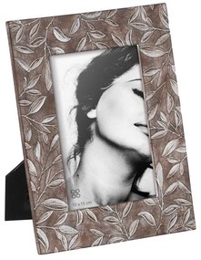 Ramă foto maro cu picior de susținere din polirășină 16x21 cm – Ixia